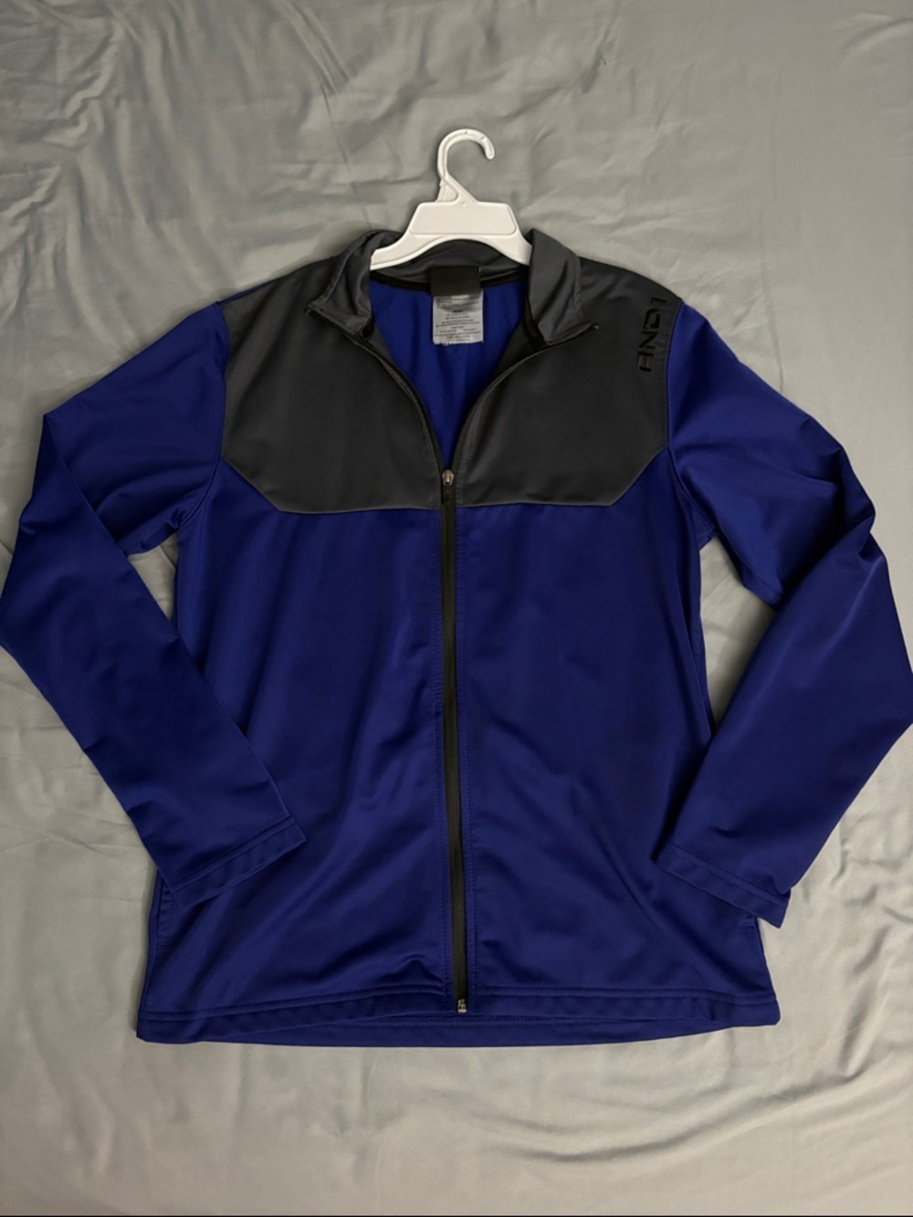 And1 Men’s Full-Zip Shirt Jacket - Royal Blue with Black Yoke